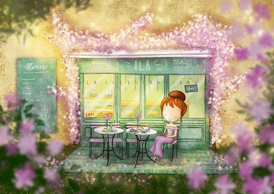 PRE ORDER: Postcard Ila Illustrations 122 - Ila café