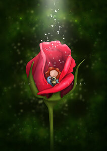 PRE ORDER: Postcard Ila Illustrations 005 - Snuggle bud