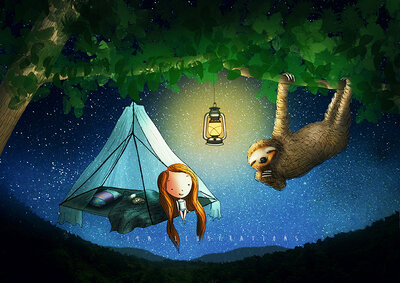 PRE ORDER: Postcard Ila Illustrations 016 - Sloth!