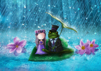 PRE ORDER: Postcard Ila Illustrations 090 - In the rain