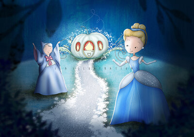 PRE ORDER: Postcard Ila Illustrations 094 - Magic Cinderella