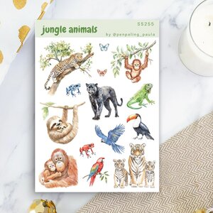 Jungle Animals - Sticker Sheet by Penpaling Paula