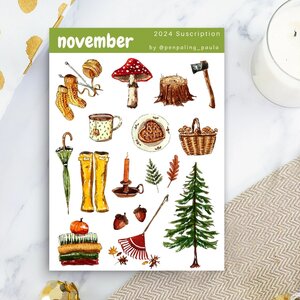 November - Sticker Sheet by Penpaling Paula