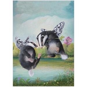 Inkognito Postcard | Flying Badgers