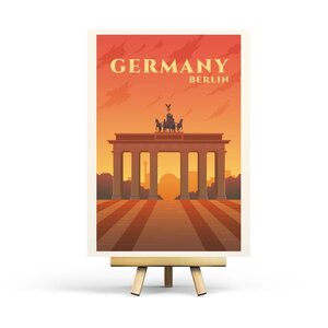 Berlin - Retro Travel Postcard by Penpaling Paula