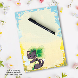 A5 Notepad Bee Neko - by Hidekos Artwork