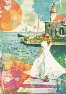 The art of Summer: Wanderer by the Castle Sea | Postcard Fripperies