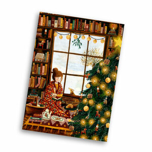 A6 Postcard from Esther Bennink - Tussen de boeken