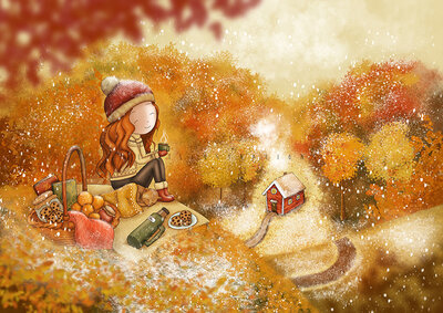 PRE ORDER: Postcard Ila Illustrations 159 - Winter hike