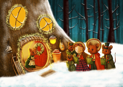 PRE ORDER: Postcard Ila Illustrations 147 - Christmas carols