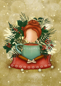 PRE ORDER: Postcard Ila Illustrations 105 - Christmas hot chocolate