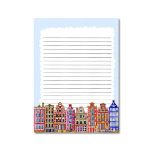 A5 Buildings of Amsterdam Notepad - Double Sided - by Only Happy Things