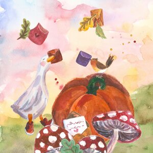 5x Sticker Pumpkin Mail by RomyIllustrations