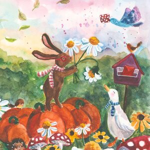 5x Sticker Bloemen en Brieven by RomyIllustrations