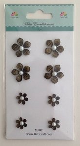 Dixi Craft Metal flower charms | Metal Embellishments
