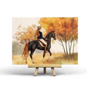 Horse Riding Postcard by Penpaling Paula