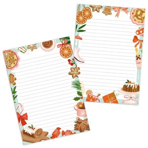 A5 Double Sided Notepad by muchable - cute Christmas food/candy/cakes