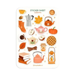 A6 Stickersheet by Muchable | herfst/autumn - cosy & cute