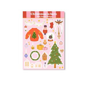 A6 Stickersheet Christmas is here - Only Happy Things