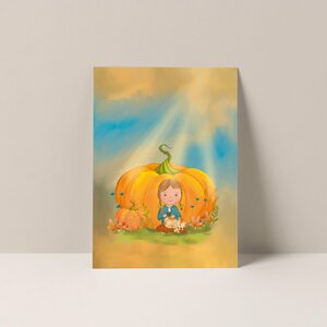 Postcard from Studio Poppybird - Pompoen