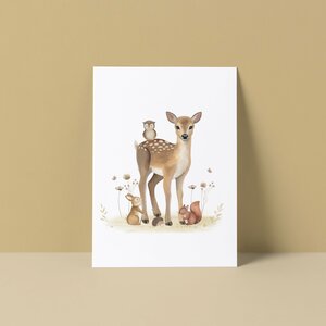 Postcard from Studio Poppybird - Bosdieren