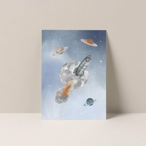 Postcard from Studio Poppybird - Raket