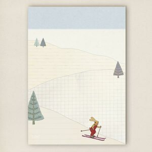 A5 Letter Paper Pad TikiOno | Snow Bunny