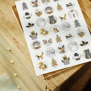 Stickersheet Golden Winter