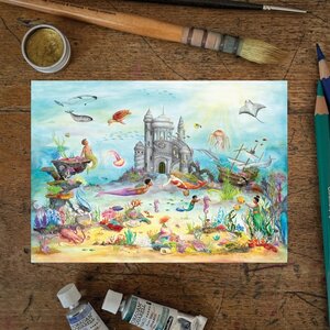 Postcard Mhairi Hellbrandt - Under the sea