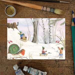 Postcard Mhairi Hellbrandt - Snowday