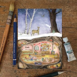 Postcard Mhairi Hellbrandt - Winter Underground