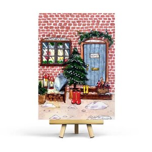 Postcard Christmas Porch by Penpaling Paula