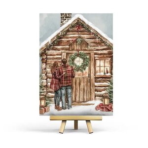 Postcard Winter Cabin by Penpaling Paula