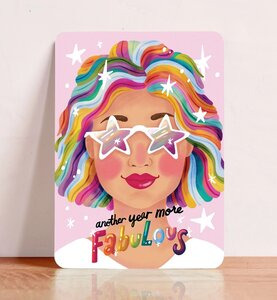 Postcard Another Year More Fabulous - Aniet Illustration