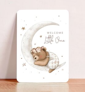 Postcard Welcome Little One Moon - Aniet Illustration