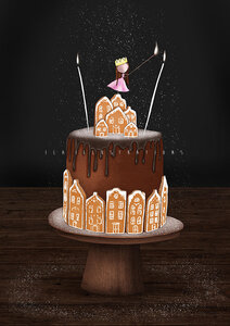 PRE ORDER: Postcard Ila Illustrations 191 - Chocolate cake