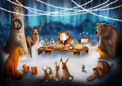 PRE ORDER: Postcard Ila Illustrations 193 - Party night