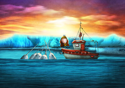 PRE ORDER: Postcard Ila Illustrations 198 - Narwhals