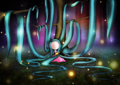 PRE ORDER: Postcard Ila Illustrations 214 - Silky hair