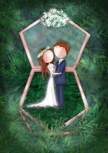 PRE ORDER: Postcard Ila Illustrations 235 - Just married