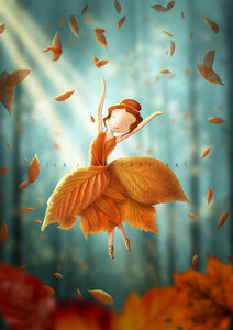 PRE ORDER: Postcard Ila Illustrations 246 - Dancing leaves