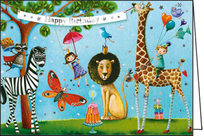 Mila Marquis Folded Card | Happy Birthday (Animals)