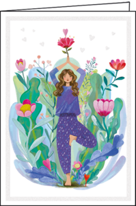 Mila Marquis Folded Card | Woman doing yoga