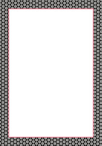 LAST ONES: A5 Letter Paper Pad | Toni Starck Pattern - Black elegance