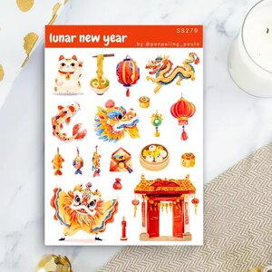 Lunar New Year - Sticker Sheet by Penpaling Paula