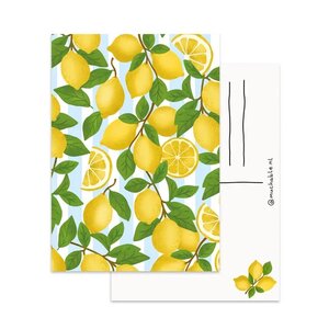 A6 Postcard by Muchable - patroon citroenen lente zomer