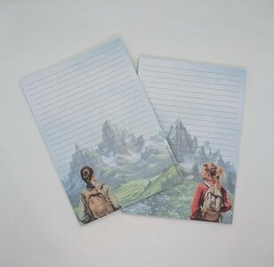 A5 Notepad Wandering Girl - by StationeryParlor