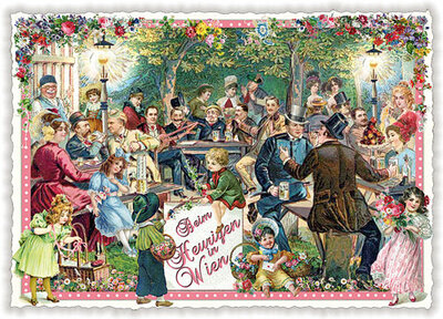 PK 222Tausendschön Postcard | Wien, Beim Heurigen