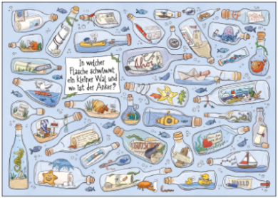 Search Postcard | In welcher Flasche schwimmt ein kleiner Wal...
