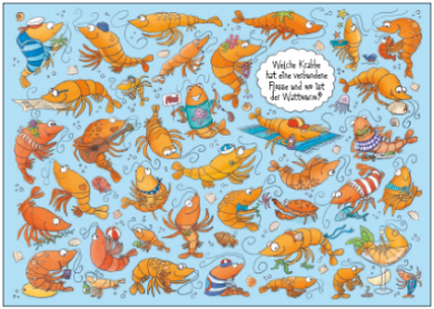 Search Postcard | Welche Krabbe hat eine verbundene Flosse...